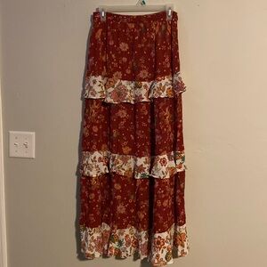 NWOT ruffle maxi
